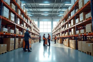 custom warehouses with workers